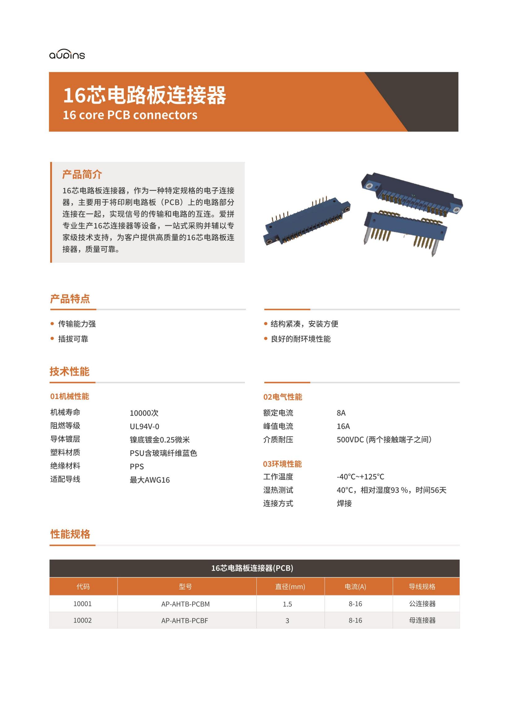 16芯电路板连接器(图1)