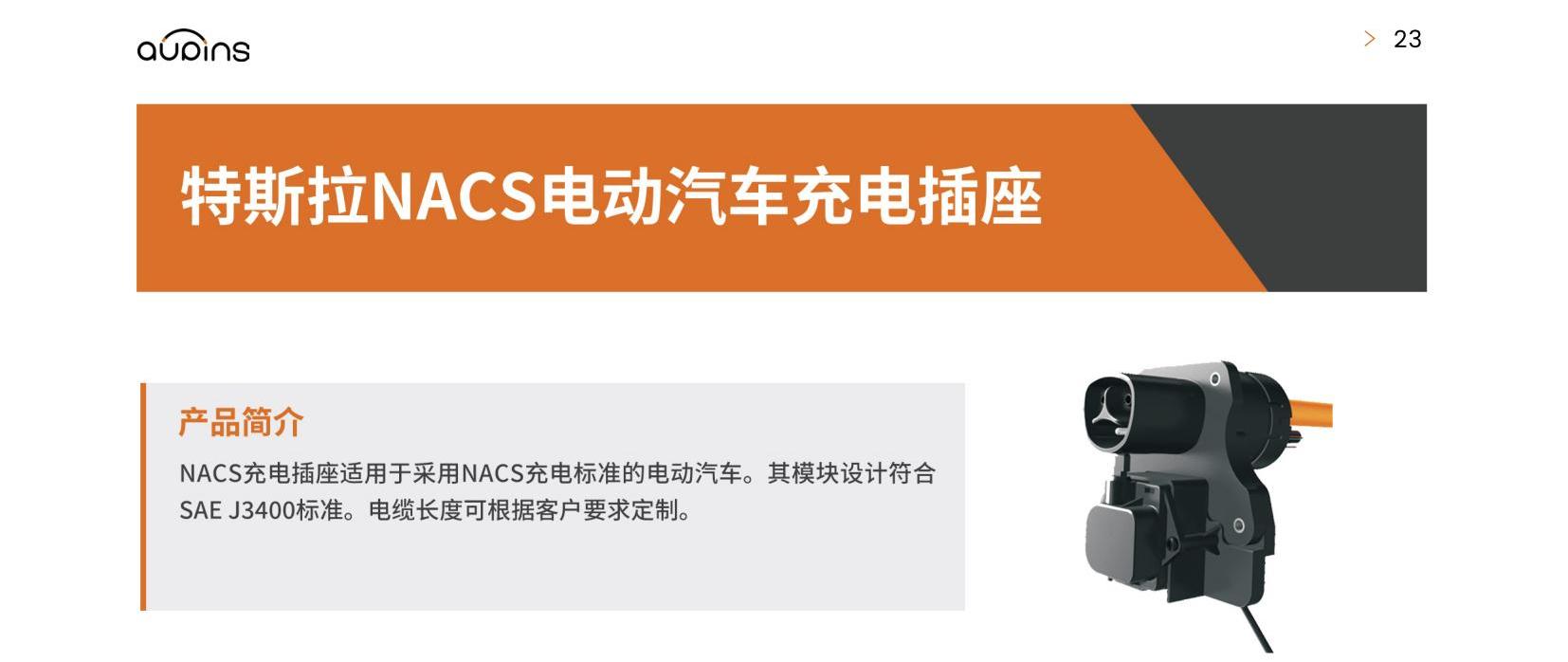 NACS电动汽车充电插座